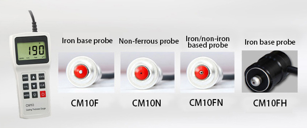 Different probes of hand-held coating thickness gauge