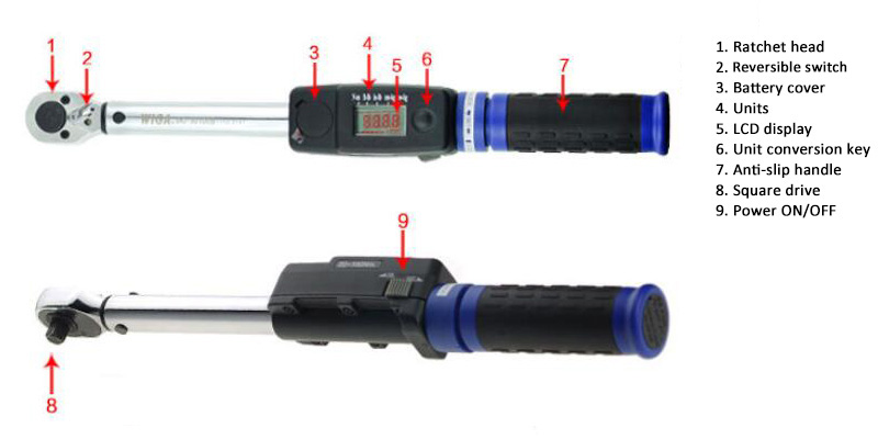 1/4 inch Digital Torque Wrench Details