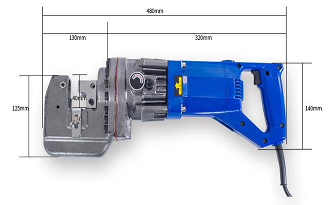 Dimension Diagram of 10 Ton 4A Electric Hydraulic Punching Machine