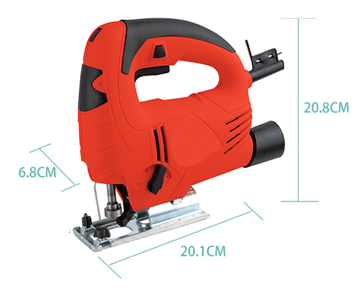 Dimension Drawing of 2.56-In Electric Jig Saw, 2.3 Amp