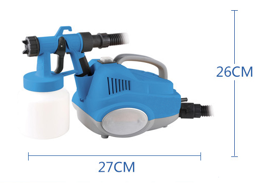 Dimension Drawing of 800ml Electric Paint Sprayer, 600W, 16 GPH