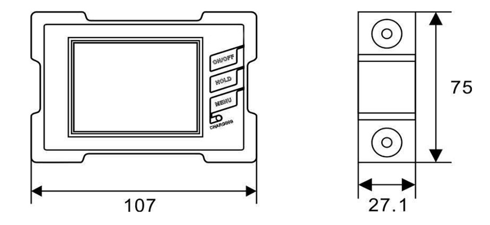 Dimension of dual axis digital inclinometer DMI810