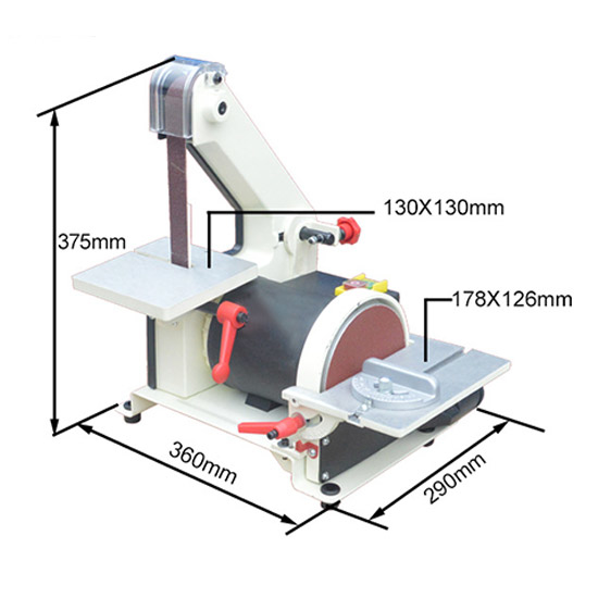 Dimensions of 1 x 30 Inch Belt and 5 Inch Disc Sander