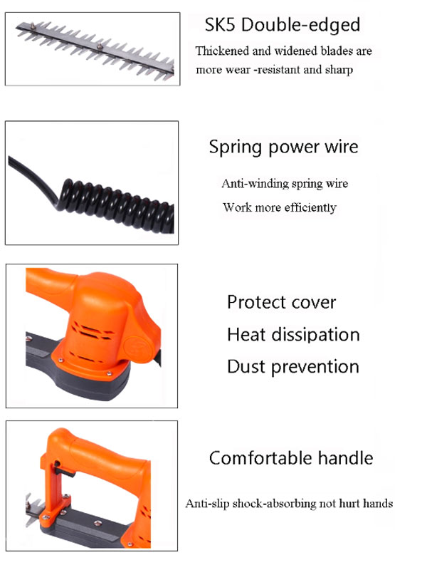 Electric hedge trimmer details