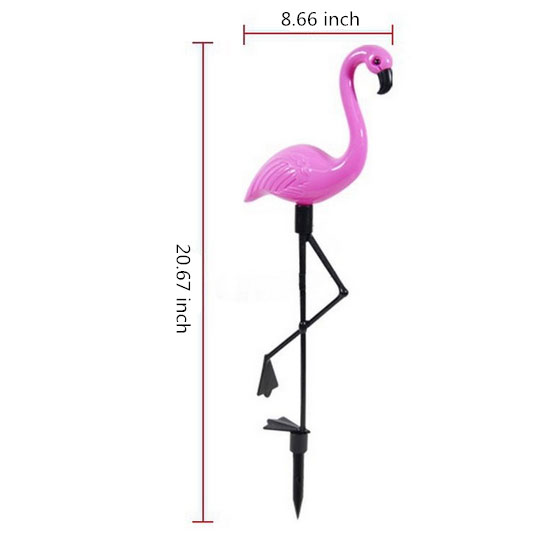 Flamingo solar light dimension
