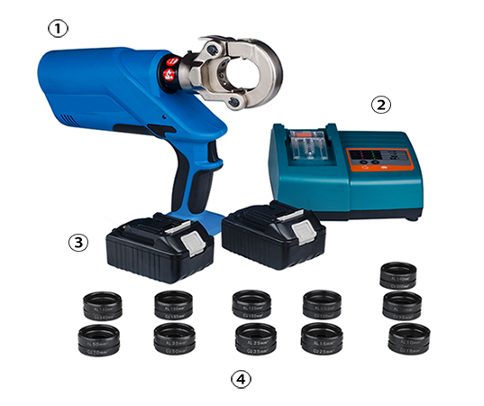 Full Set Diagram of 6 Ton Crimping Tool, 16-300mm² 11 Dies