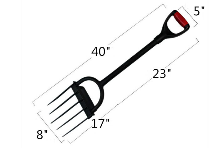 Garden digging fork size