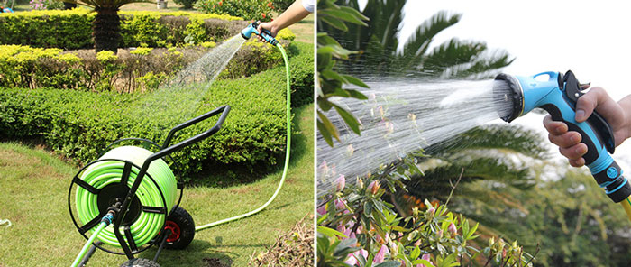 Garden Hose Reel Cart with water Nozzle