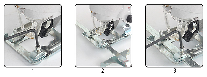 Guide Ruler Installation of 2.56-In Electric Jig Saw, 2.4A