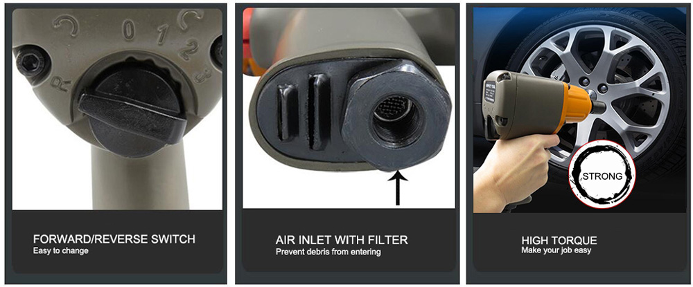 Half inch air impact gun details