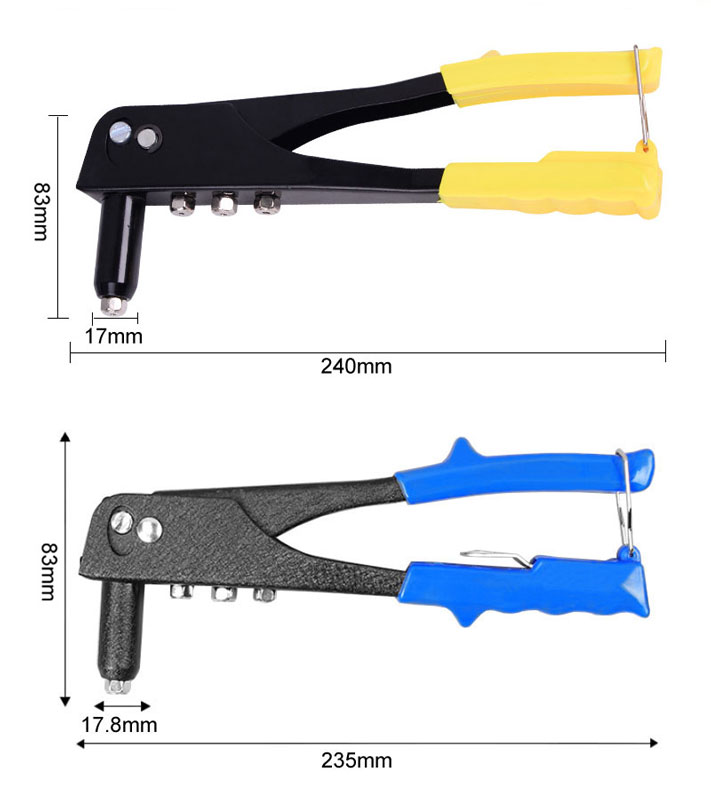 Hand Pop Rivet Gun Dimensions