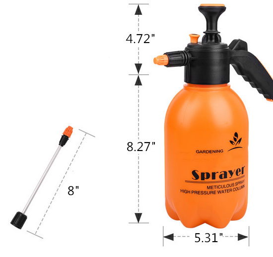 Hand pressure sprayer dimension