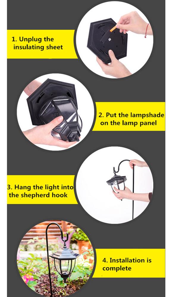 How to use shepherd hook solar light