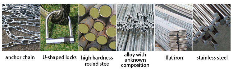 Inapplicable materials for electric rebar cutter