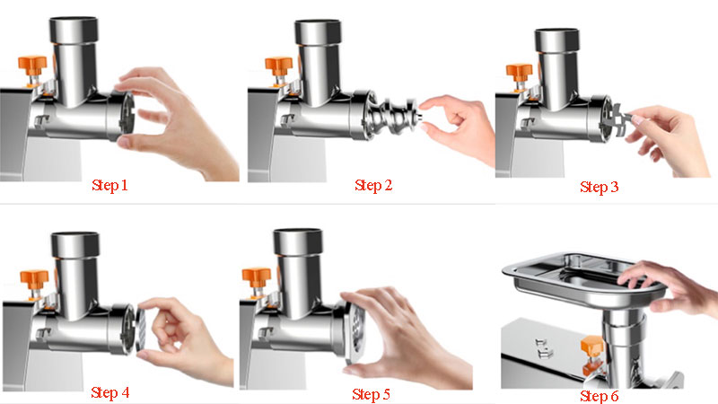 Installation instructions of meat grinder