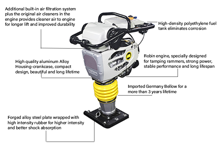 Jumping jack tamping rammer