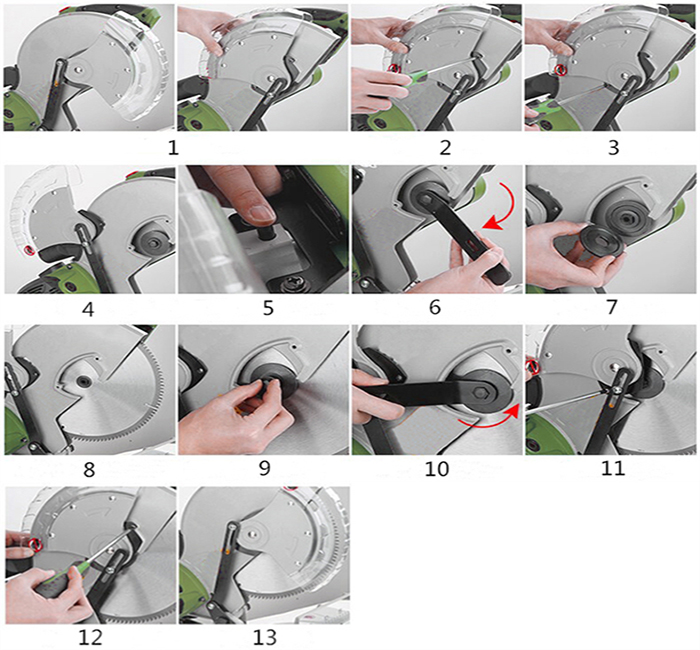 Laser Compound Miter Saw Blade Installation