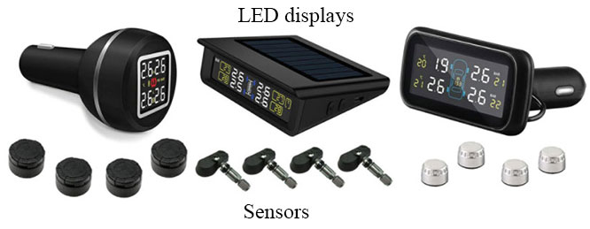 LED displays and sensors details of TPMS