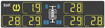 Low tire pressure alarm