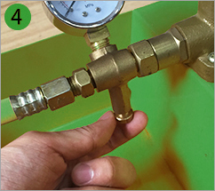 Manual Pressure Test Pump Operation Step 4