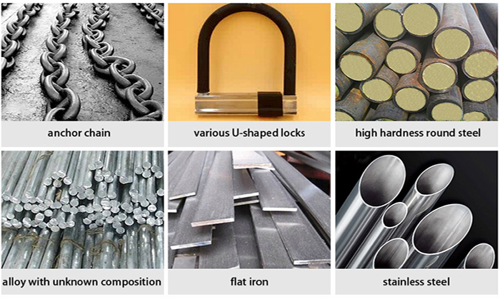 Electric rebar cutter is forbidden to cut the following materials.