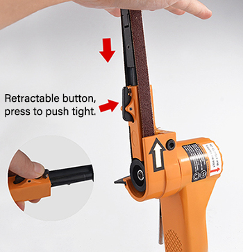 Method of installing sanding belt