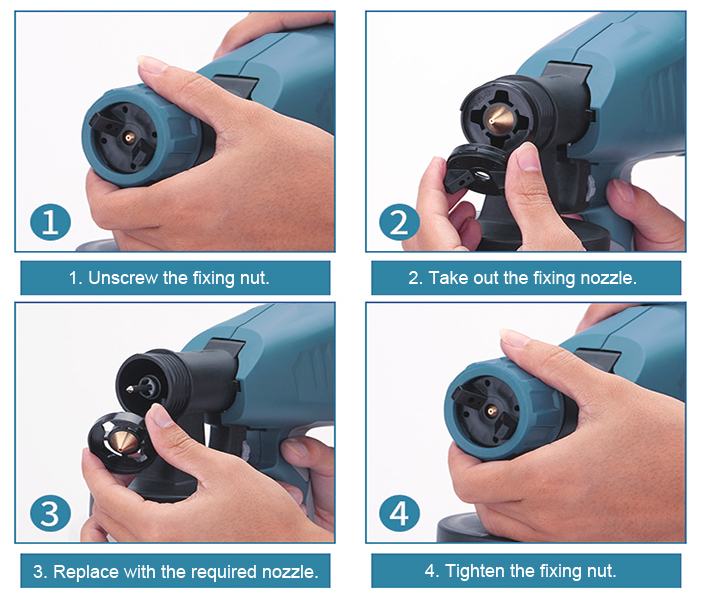 Nozzle Replacing for Electric Paint Sprayer