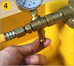 Manual Pressure Test Pump Operation Step 4