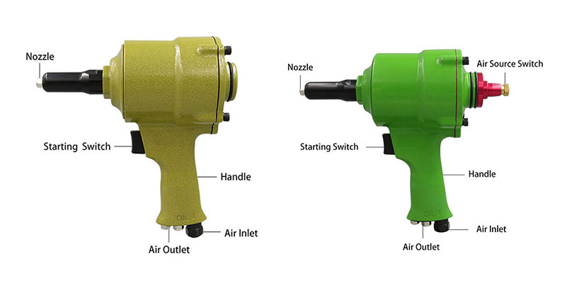 Pistol Type Air Powered Rivet Gun Details