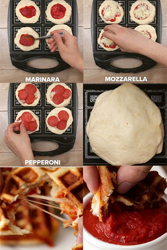 Pizza-waffle