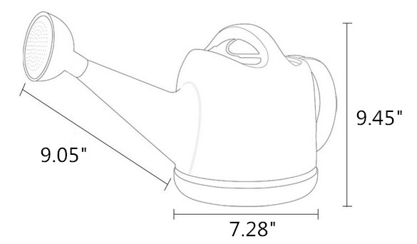 Plant watering can dimension