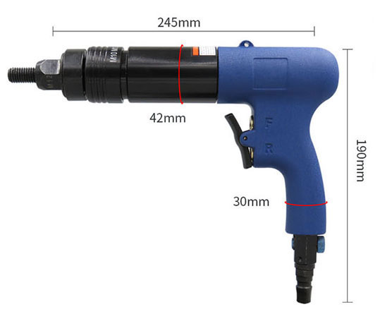 Pneumatic Rivet Nut Gun M10/M12 Dimensions