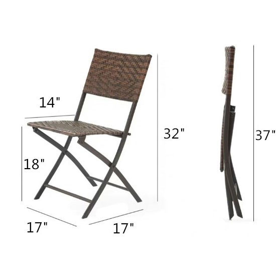 Folding chair dimension