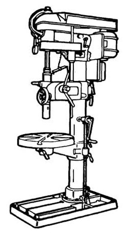 Power-feed bench drill press