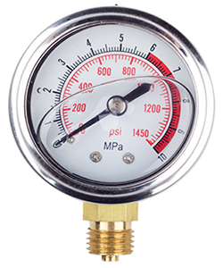 Pressure Gauge of Electric Pressure Test Pump, 6MPa, 0.3/0.5 HP