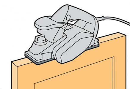 process the edges of doors bu electric planer