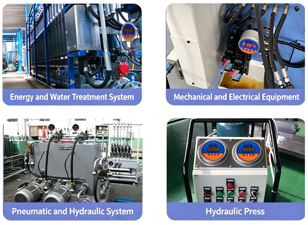 4 digit led digital pressure gauge applications