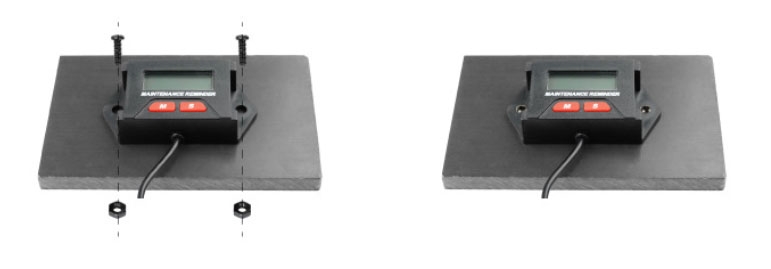 engine hour meter screw mounting