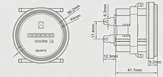 Generator hour meter installation for tractors and lawn mowers.