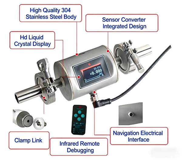 Micro magnetic flow meter detail picture