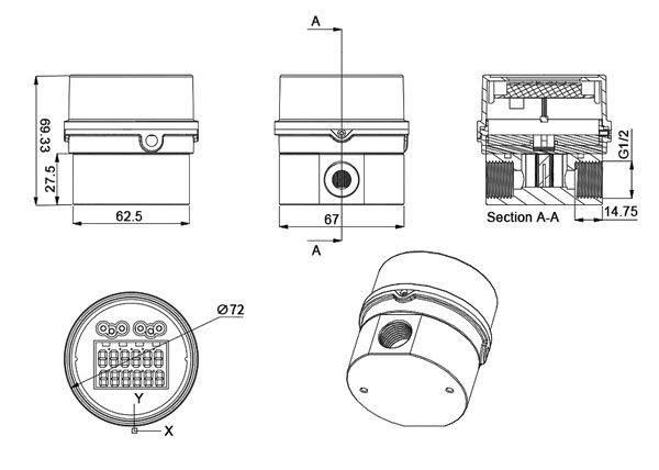 Oval Gear Flow Meter Disassembly Diagram