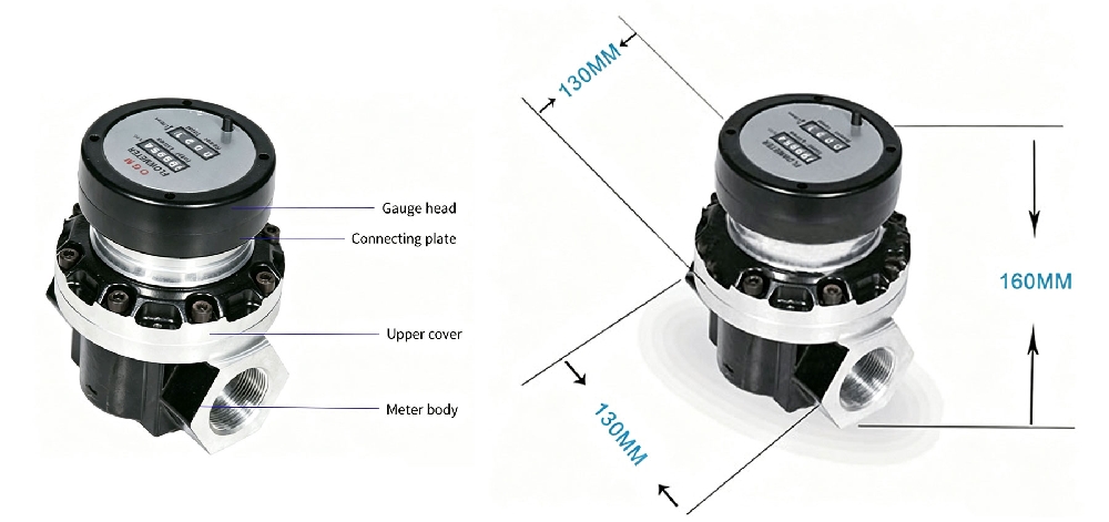 positive displacement flow meter detail drawing