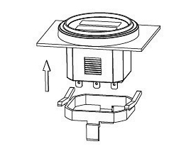 Securing the digital hour meter and tachometer with two screws - waterproof RPM hour meter mounting method.