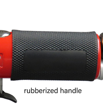 Rubberized handle of in line air sander