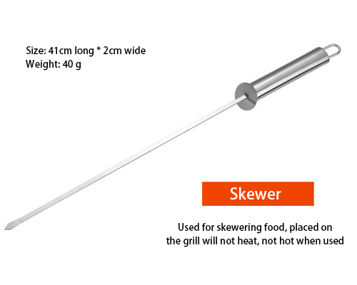 Skewer of deluxe grill tool set