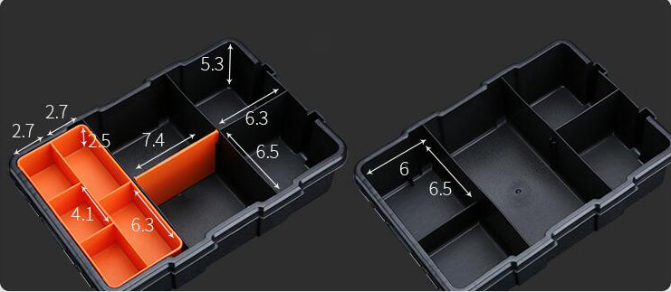 Small Parts Organizer 421-1 Compartment Dimension