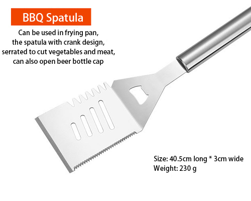 Spatula of deluxe grill tool set