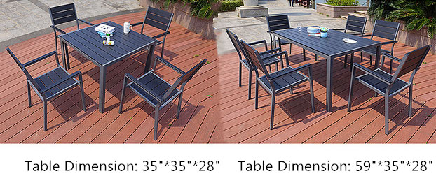 Square table dimension