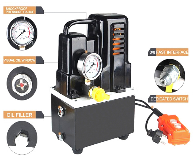 Structure of 1.2kW Hydraulic Electric Pump, 10000 psi