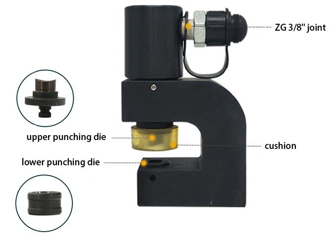 Structure Diagram of 5T/10T Portable Hydraulic Punching Machine